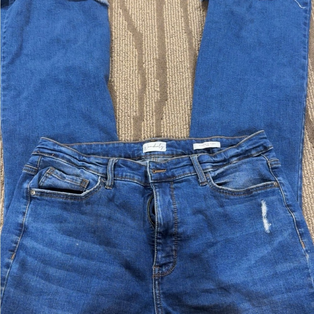 Blue Denim highrise flareJeans